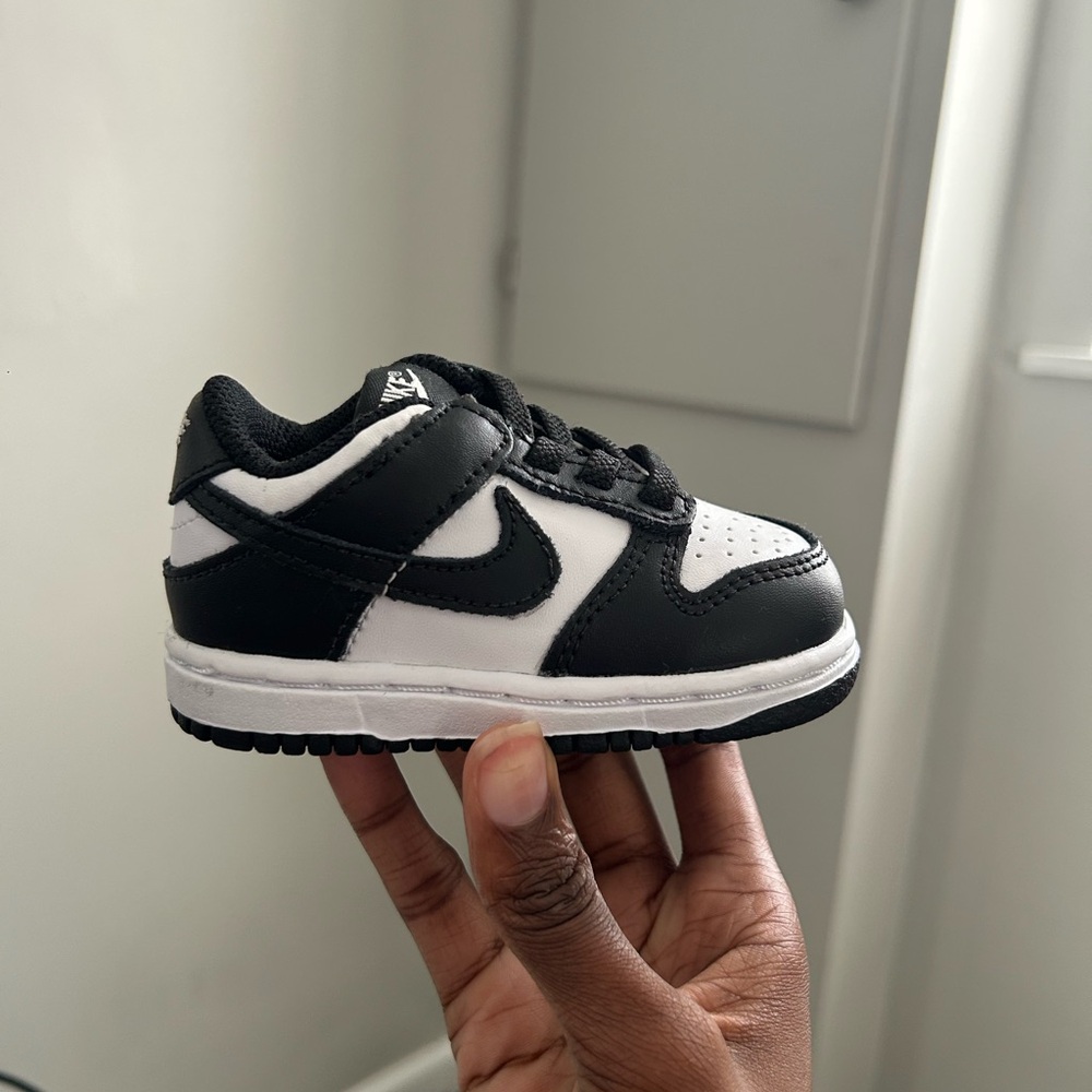 Black and white baby panda dunks